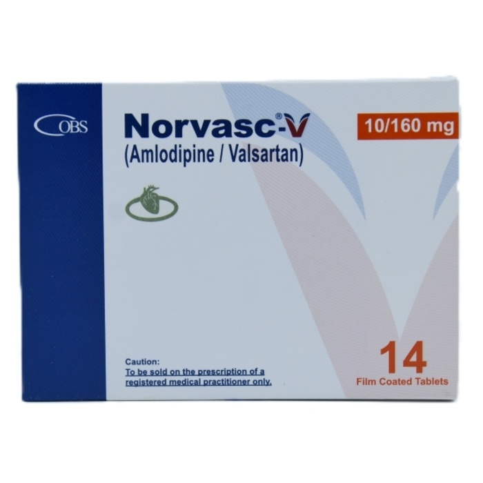 Norvasc V 10mg 160mg Tablets 14s