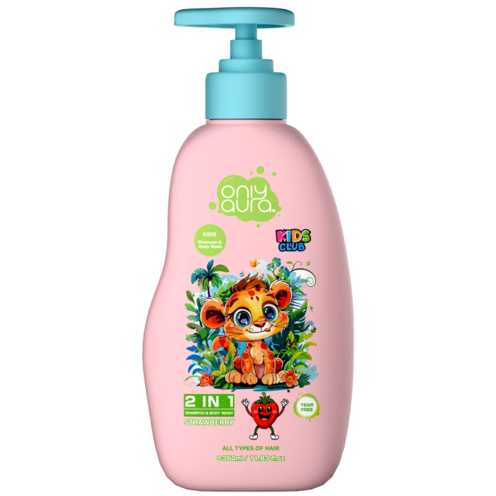 Only aura  strawberry 2in1 kids shampoo 350ml