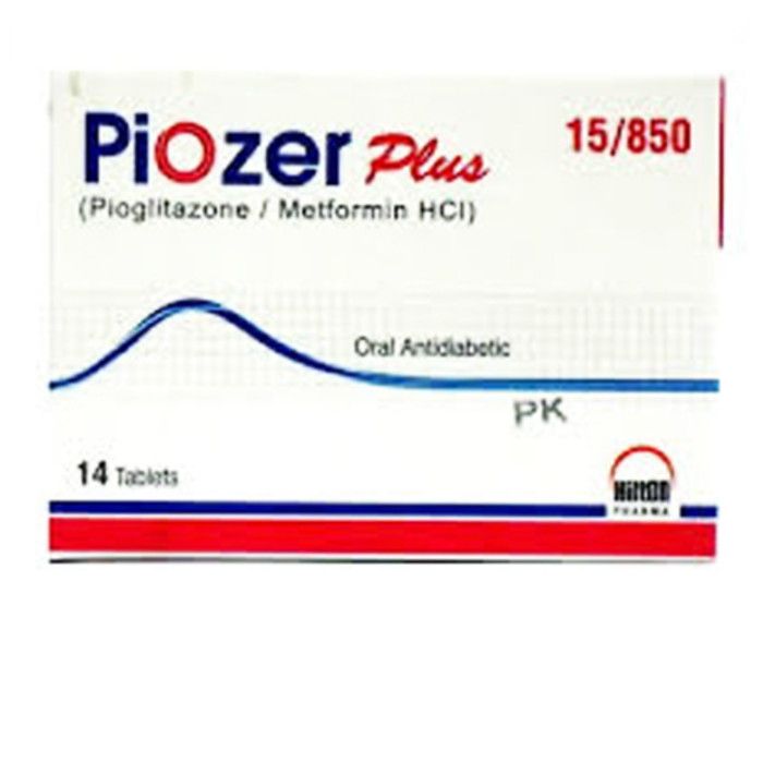 Piozer Plus 15 850mg Tablets