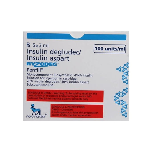 Ryzodeg Penfill Insulin 100iu - 5 Pack