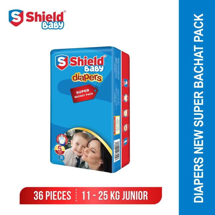 Shield Baby Diapers No 5 11-25kg 36pcs