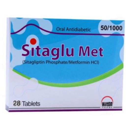 Sitaglu Met 50 1000mg Tablets - 28 Pack