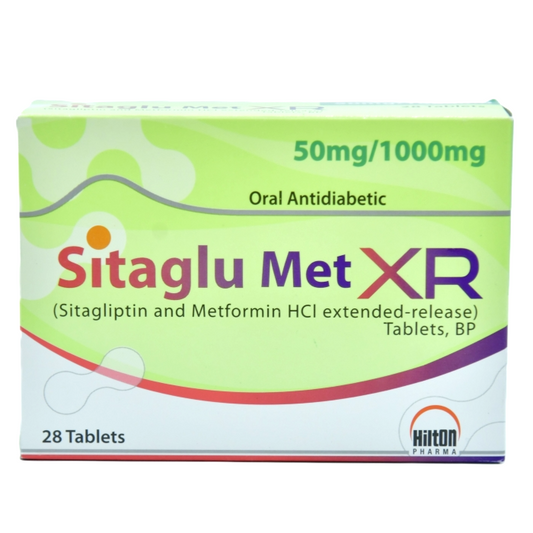 Sitaglu Met Xr 50mg 1000mg Tablets - 28 Pack
