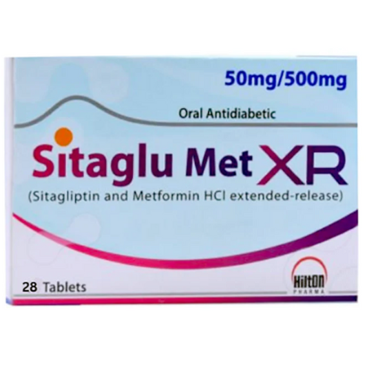 Sitaglu Met Xr 50mg 500mg Tablets - 28 Pack