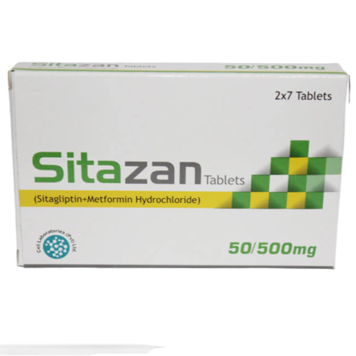 Sitazan 50mg 500mg tab 14s