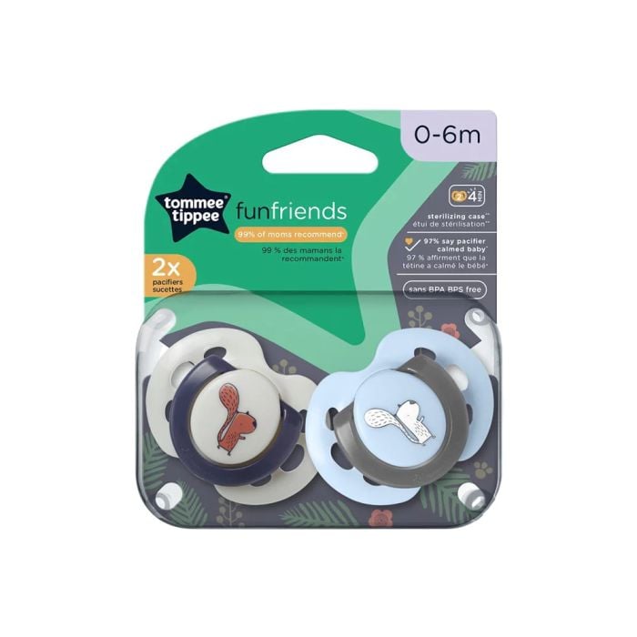 Tommee Tippee Fun Friends Pacifiers 0-6m