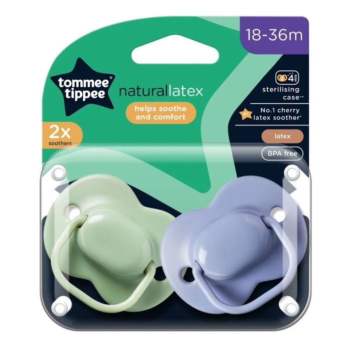 Tommee Tippee Natural Latex Soothers 18-36m