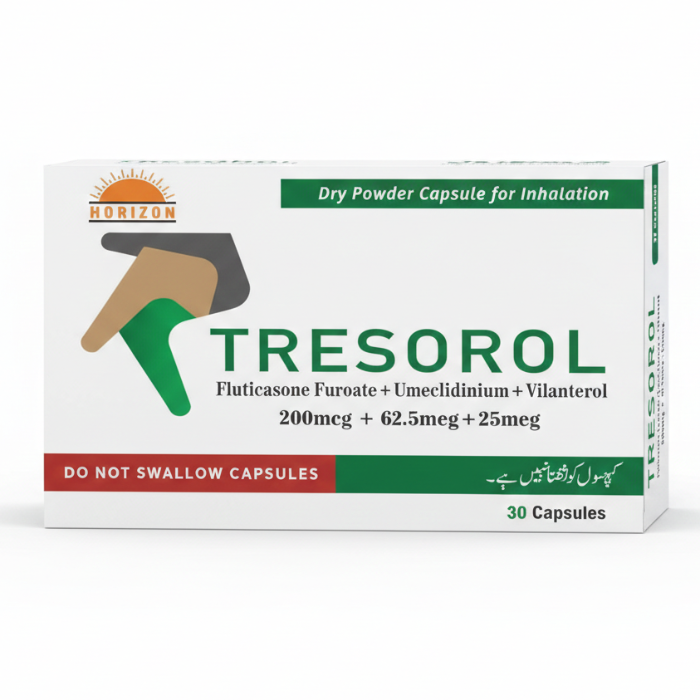 Tresorol 200mcg 62.5mcg 25mcg Capsules 30s