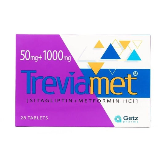 Treviamet 50mg 1000mg Tablets - 28 Pack