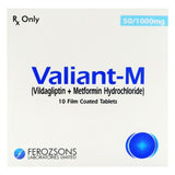 Valiant M 50mg 1000mg Tablets 10s