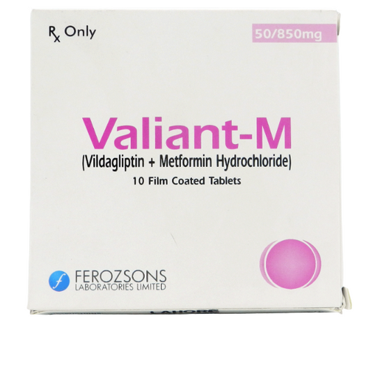 Valiant M 50mg 850mg Tablets - 10 Pack