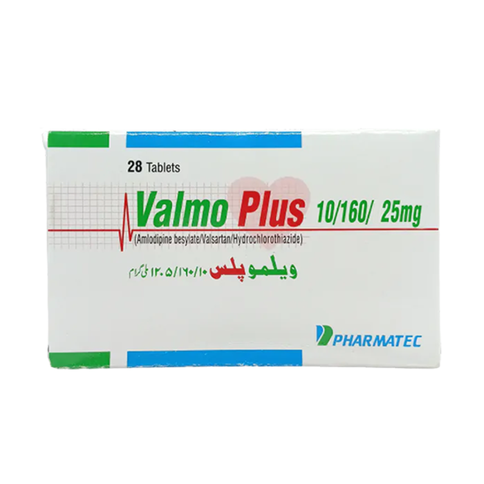 Valmo Plus 10mg 160mg 25mg Tablets