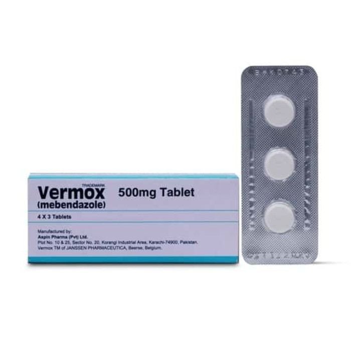 Vermox 500mg Tablets
