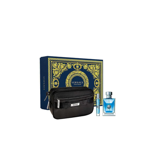 Versace Pour Homme 2pcs Pouch Set 100ml