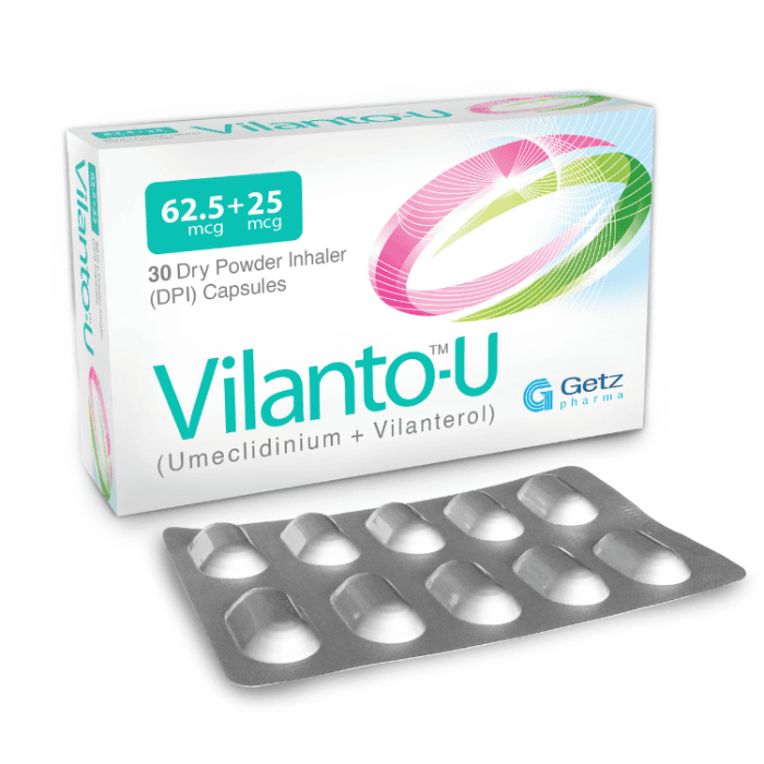 Vilanto U 62.5mcg 25mcg Capsules 30s