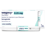 Wegovy 0.25mg pen once weekly 1.5ml
